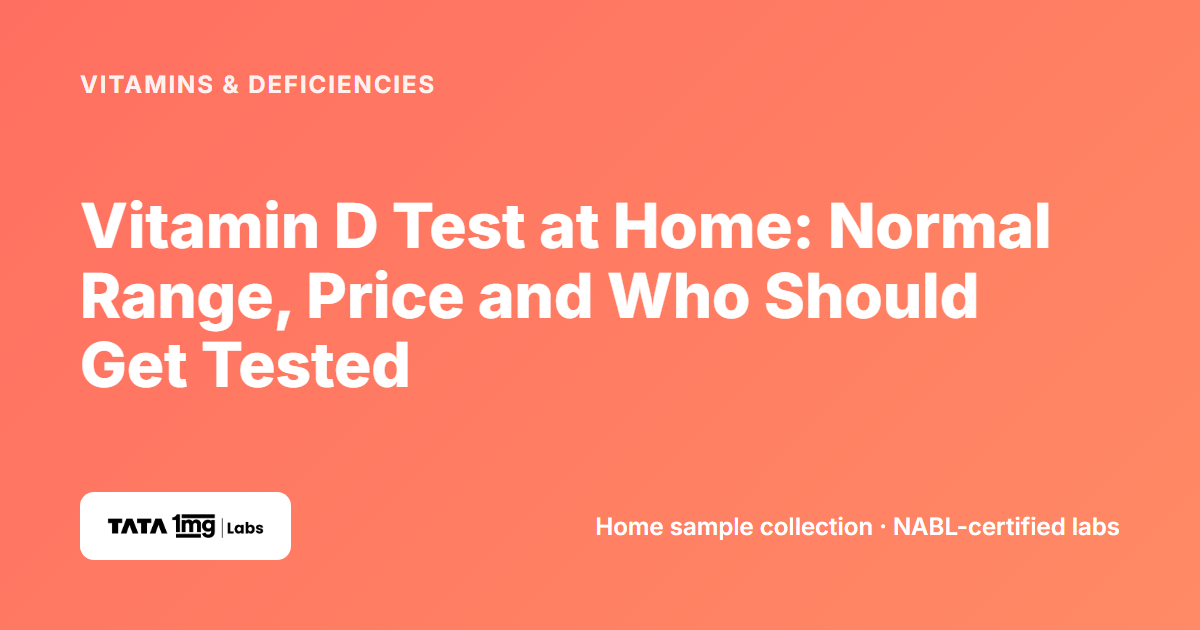 Vitamin D test at home